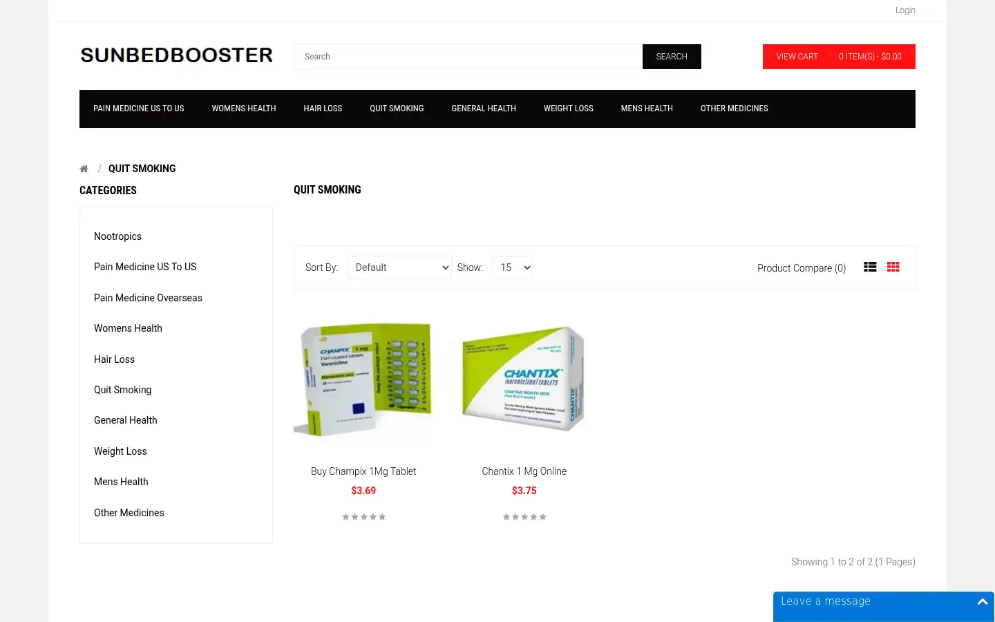 Screenshot of sunbedbooster.com