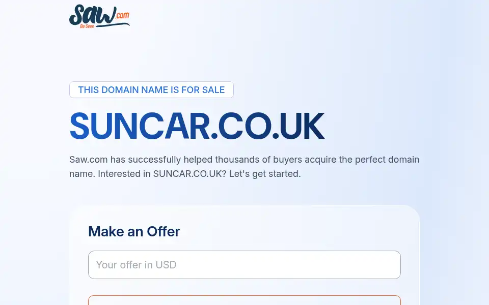 Screenshot of suncar.co.uk