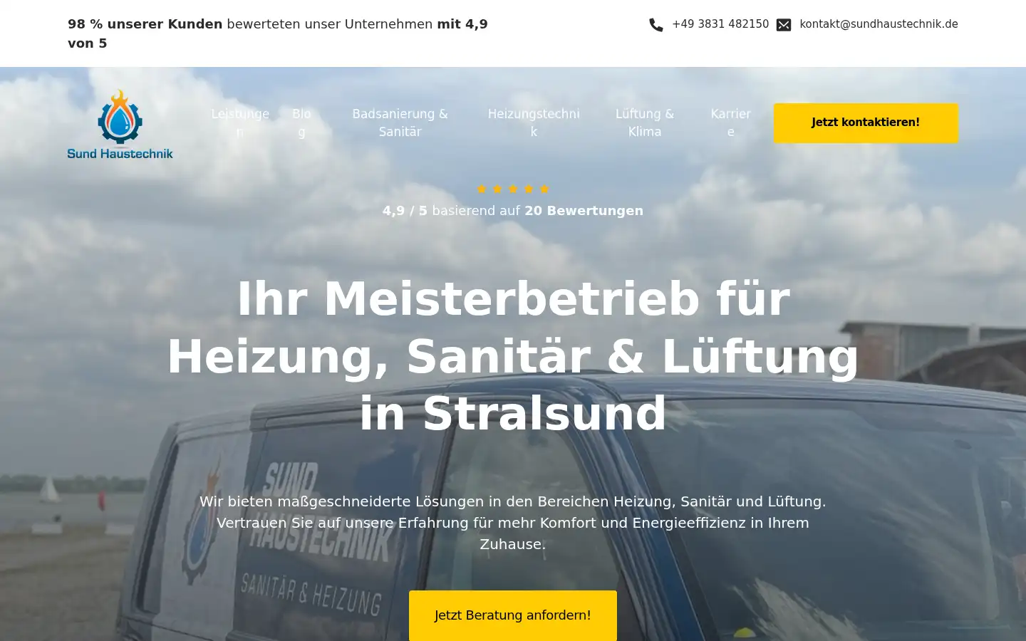 Screenshot of sundhaustechnik.de