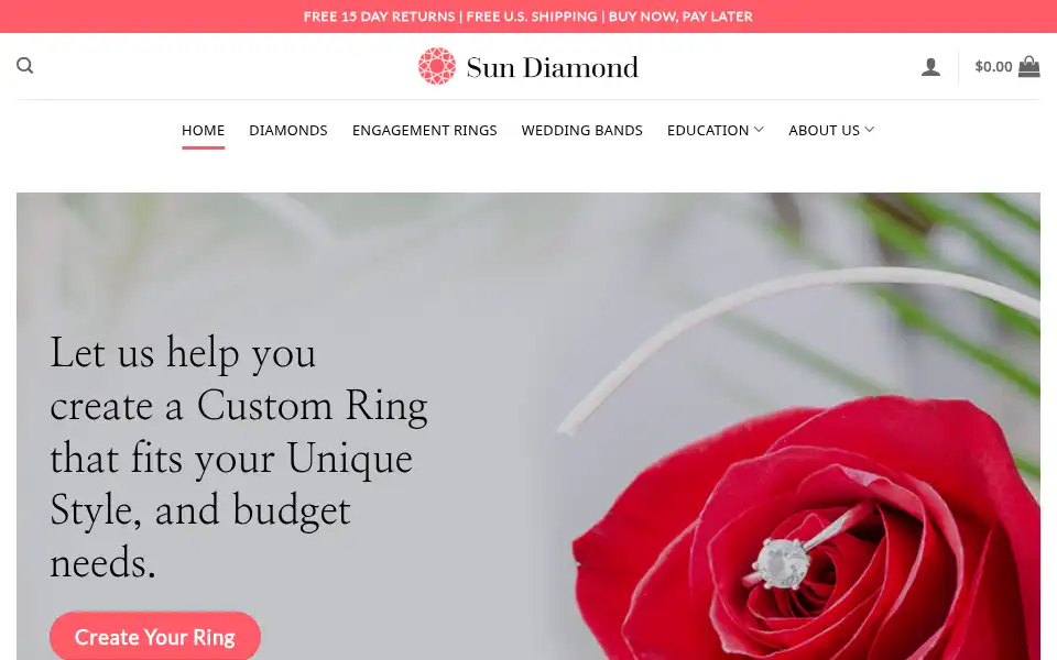 Screenshot of sundiamond.com