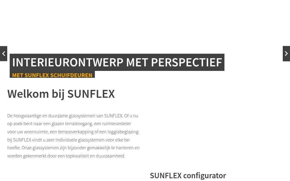 Screenshot of sunflex.nl