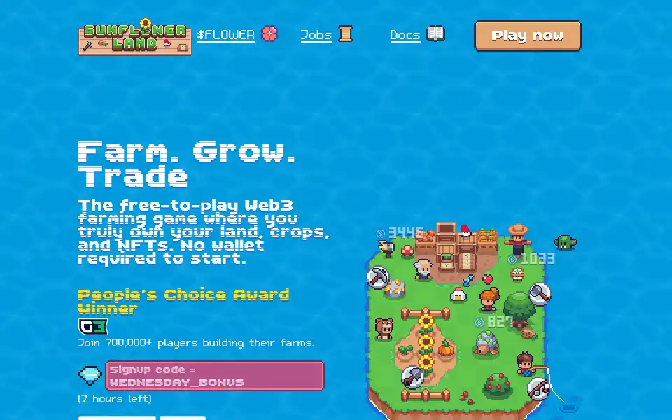 Screenshot of sunflower-land.com