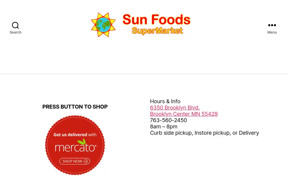Screenshot of sunfoodsonline.com