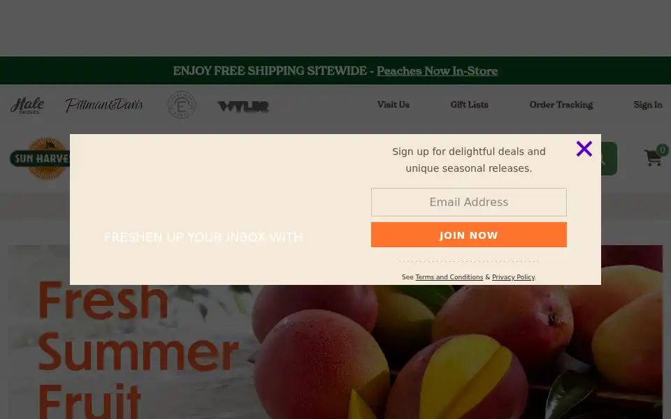 Screenshot of sunharvestcitrus.com