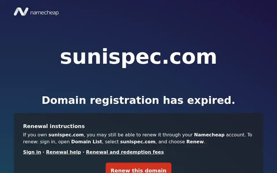 Screenshot of sunispec.com