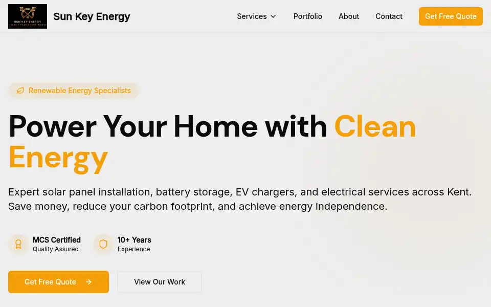 Screenshot of sunkeyenergy.co.uk