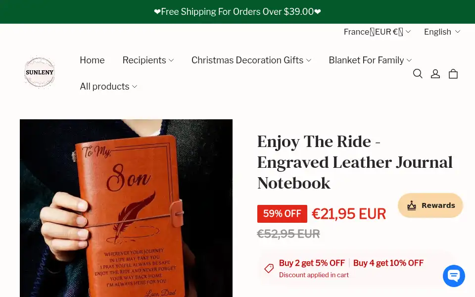 Screenshot of sunleny.com