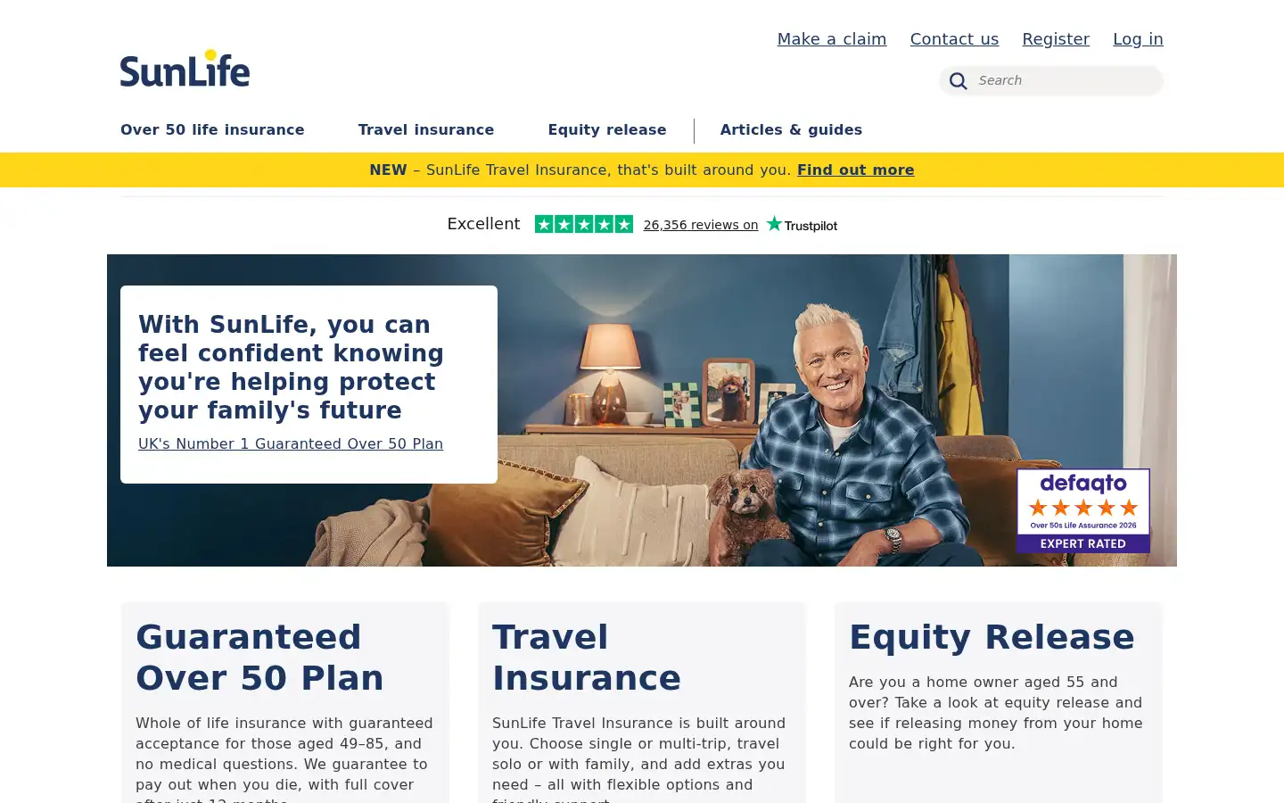 Screenshot of sunlife.co.uk