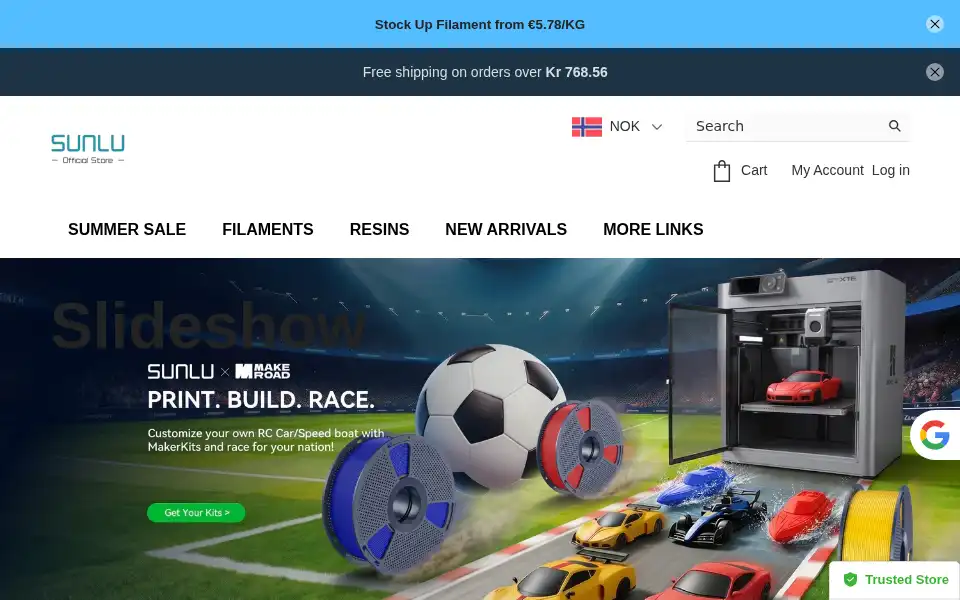 Screenshot of sunlu-summersale.com