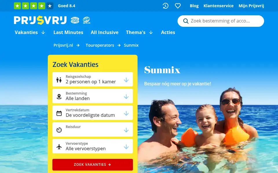 Screenshot of sunmix.nl
