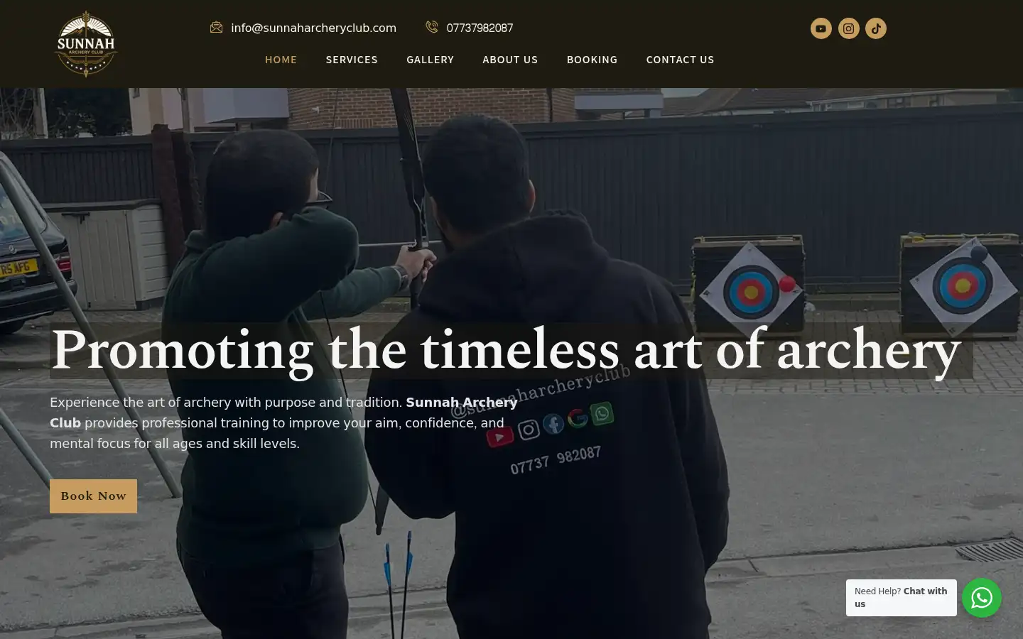 Screenshot of sunnaharcheryclub.com
