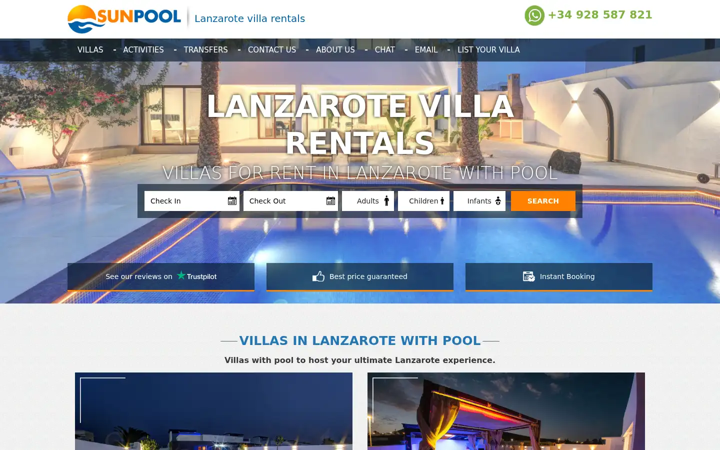 Screenshot of sunpool.co.uk
