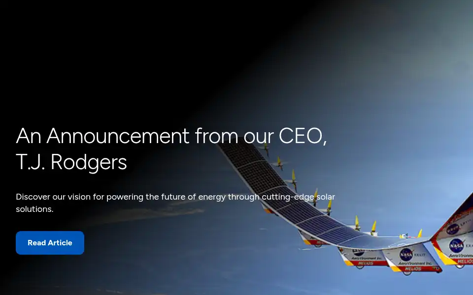 Screenshot of sunpower.com