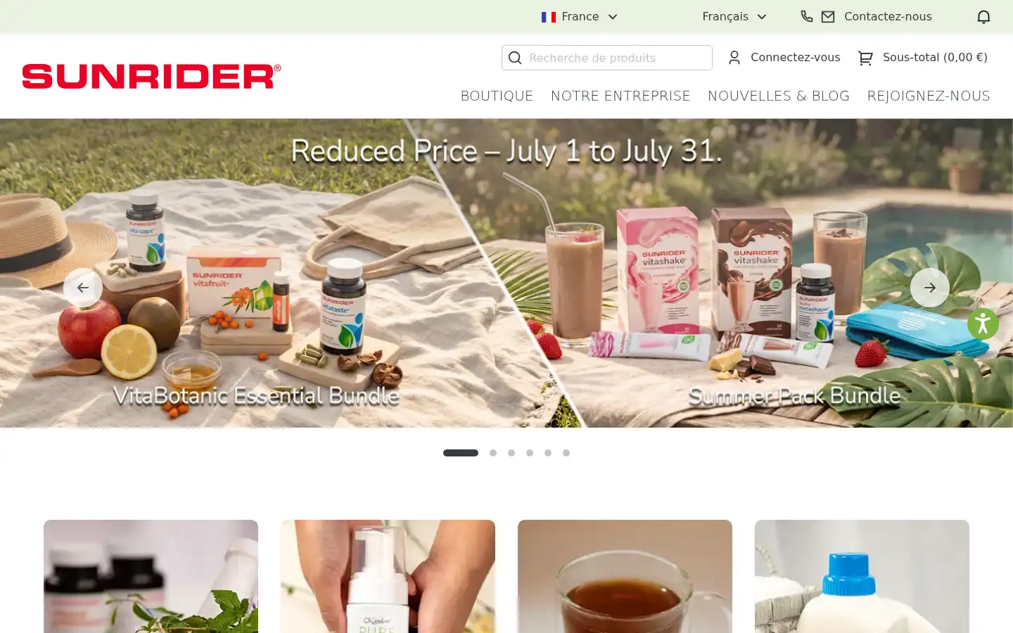 Screenshot of sunrider.com