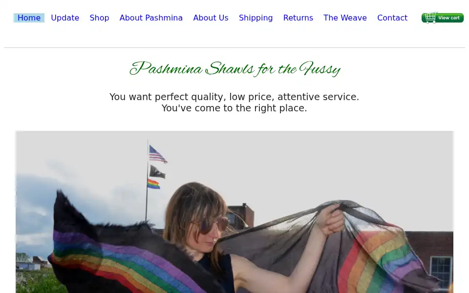 Screenshot of sunrise-pashmina.com