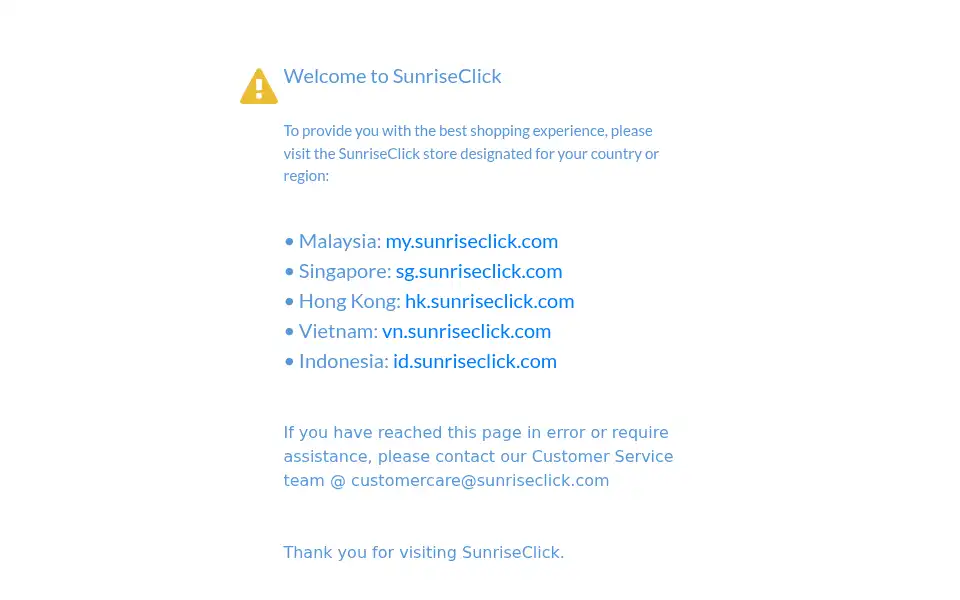 Screenshot of sunriseclick.com