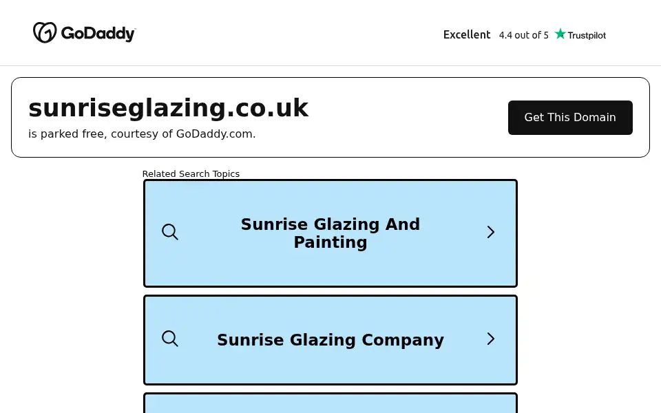 Screenshot of sunriseglazing.co.uk