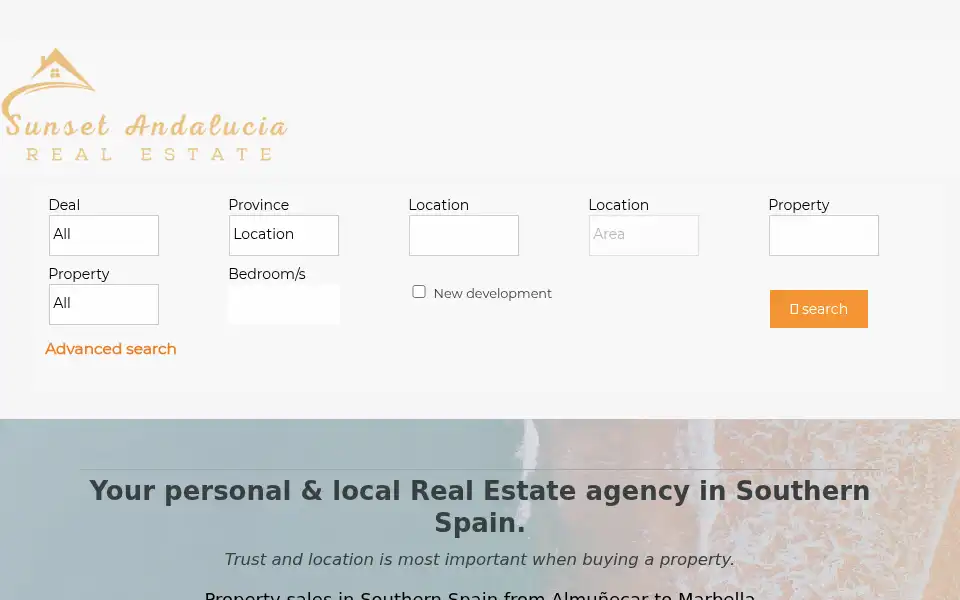 Screenshot of sunsetandaluciarealestate.com