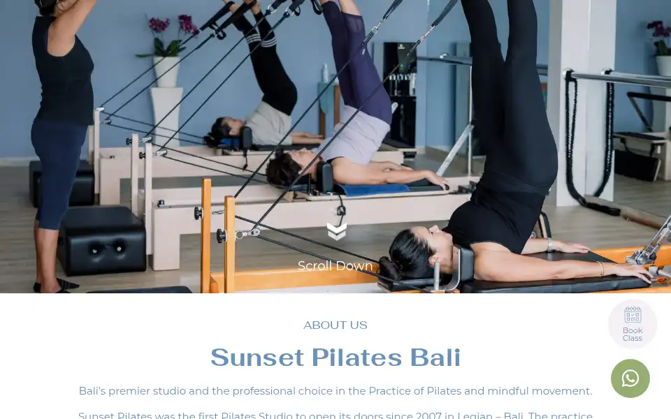 Screenshot of sunsetpilatesbali.com