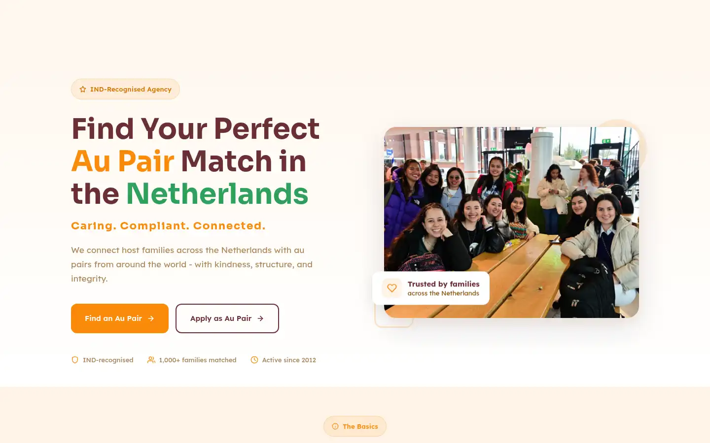Screenshot of sunshine-aupair.com
