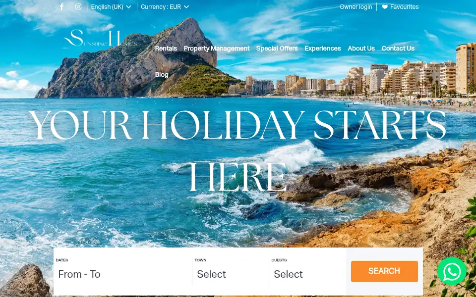 Screenshot of sunshinehomes.es