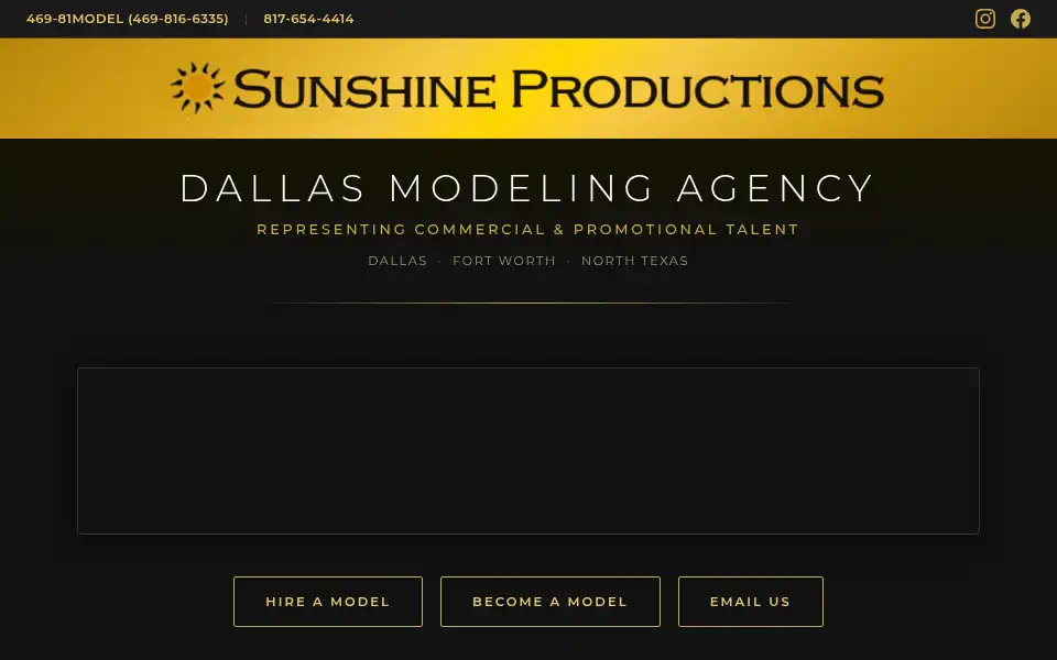 Screenshot of sunshineproductionsonline.com