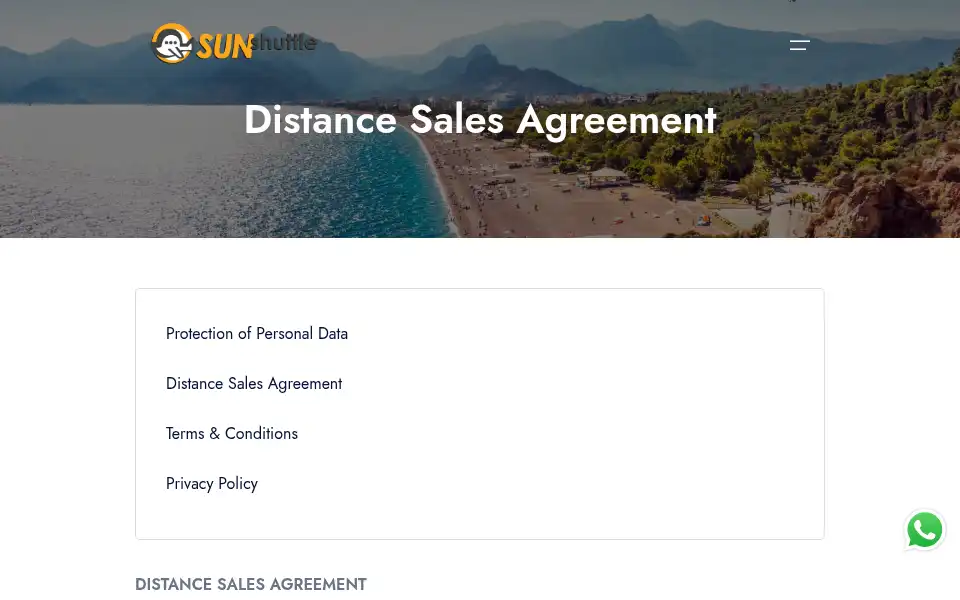 Screenshot of sunshuttles.com