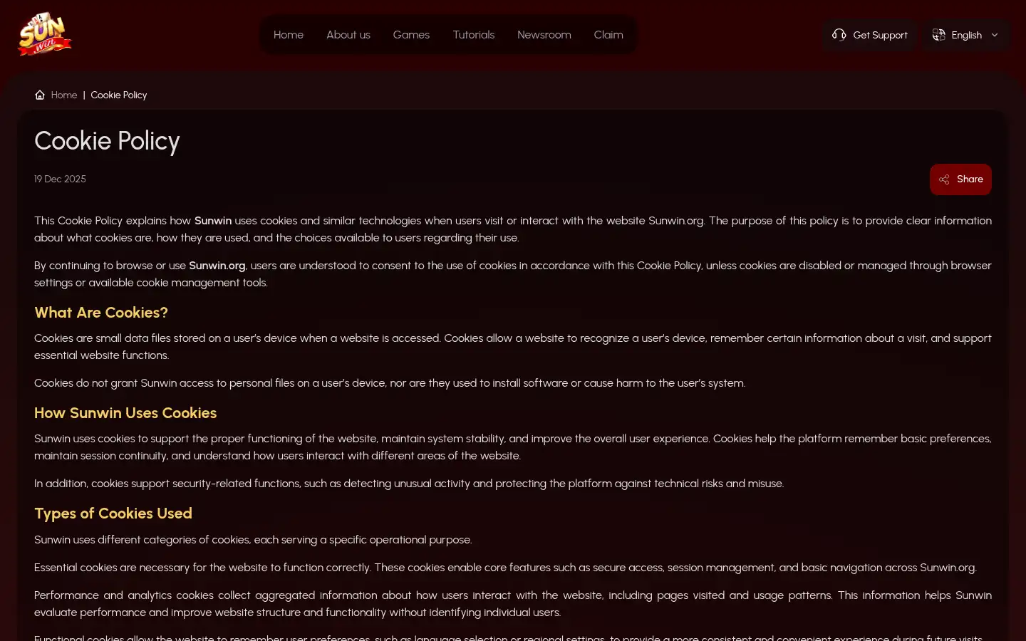 Screenshot of sunwin.org