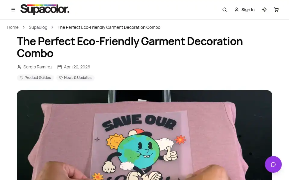Screenshot of supacolor.com