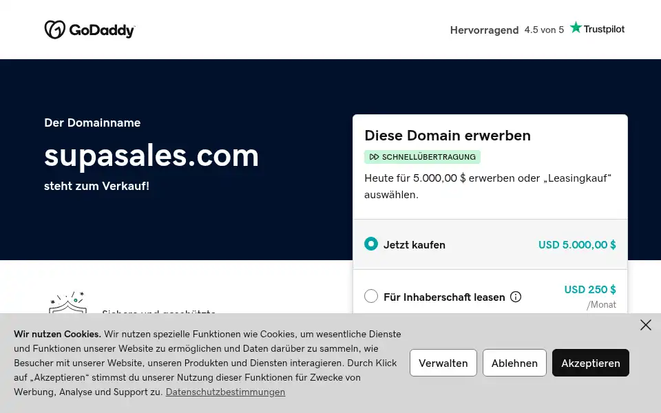 Screenshot of supasales.com