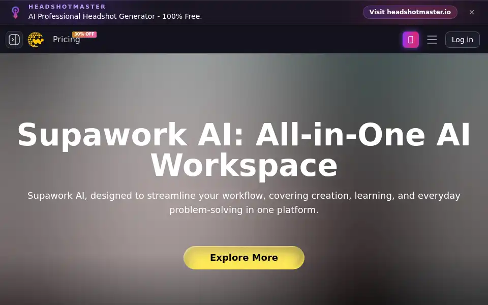 Screenshot of supawork.ai