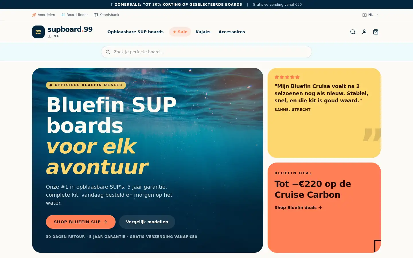 Screenshot of supboard-99.nl