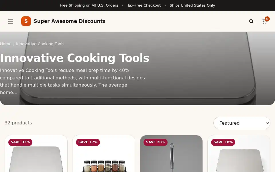 Screenshot of superawesomediscounts.com