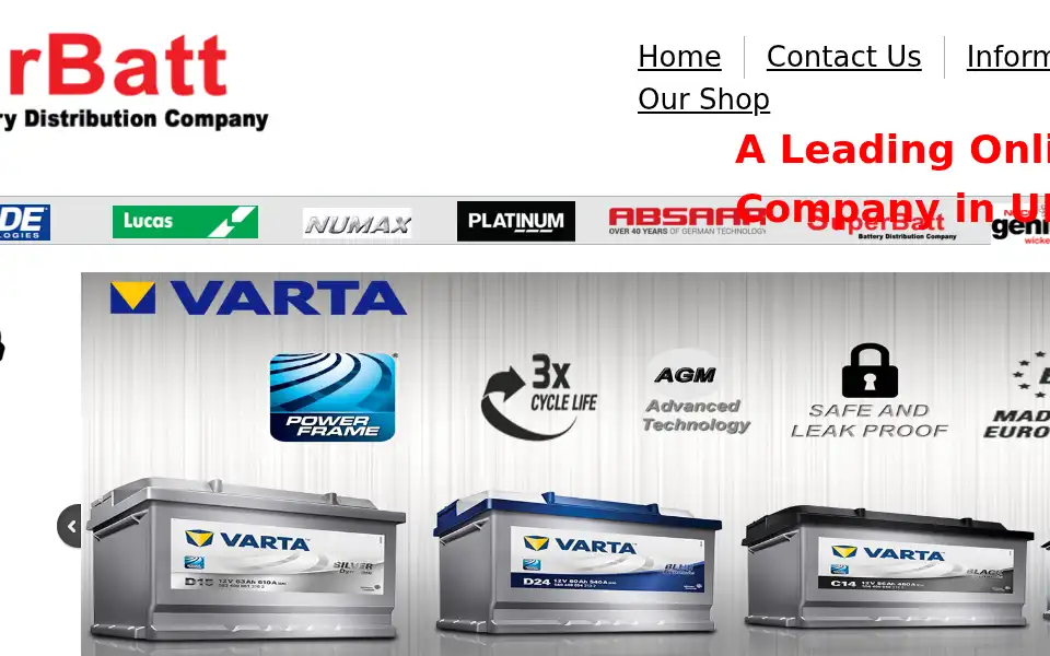 Screenshot of superbatt.co.uk