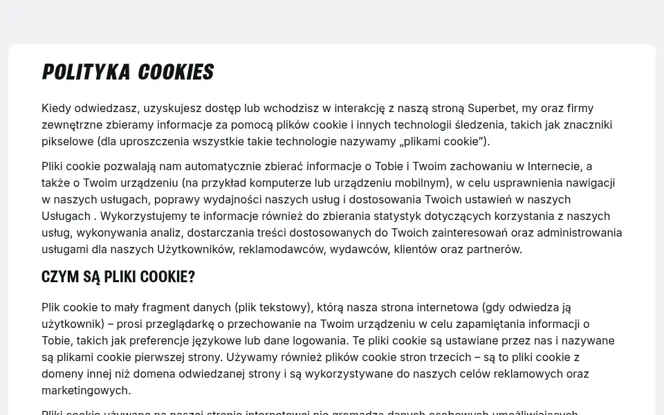 Screenshot of superbet.pl