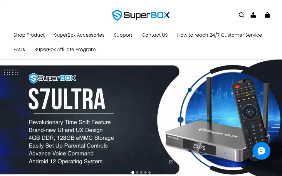 Screenshot of superboxtv.shop