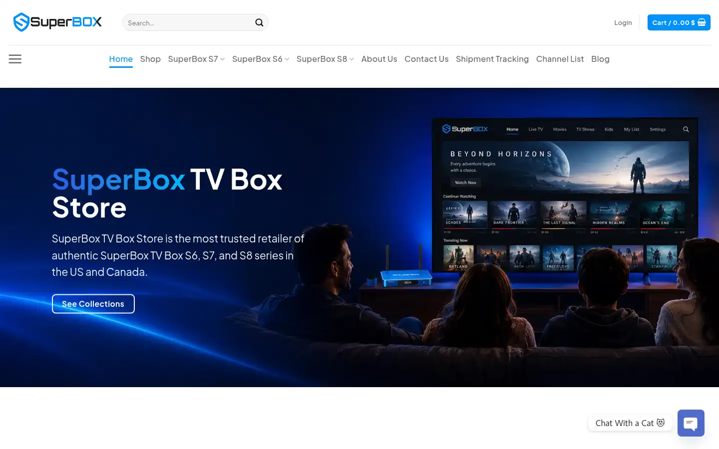 Screenshot of superboxtvboxstore.com