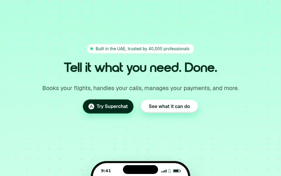 Screenshot of superchat.ai