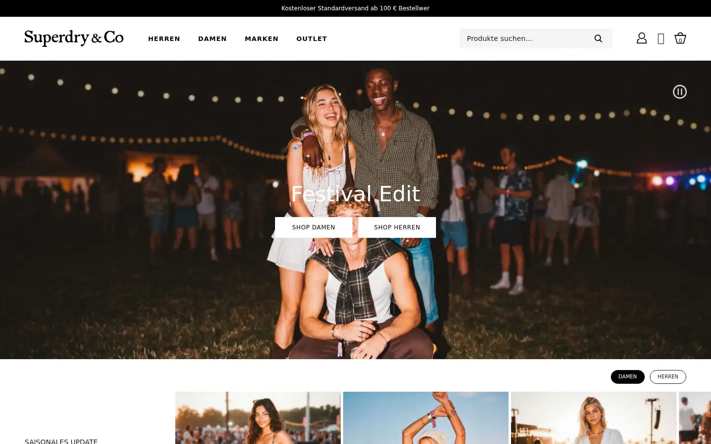 Screenshot of superdry.de