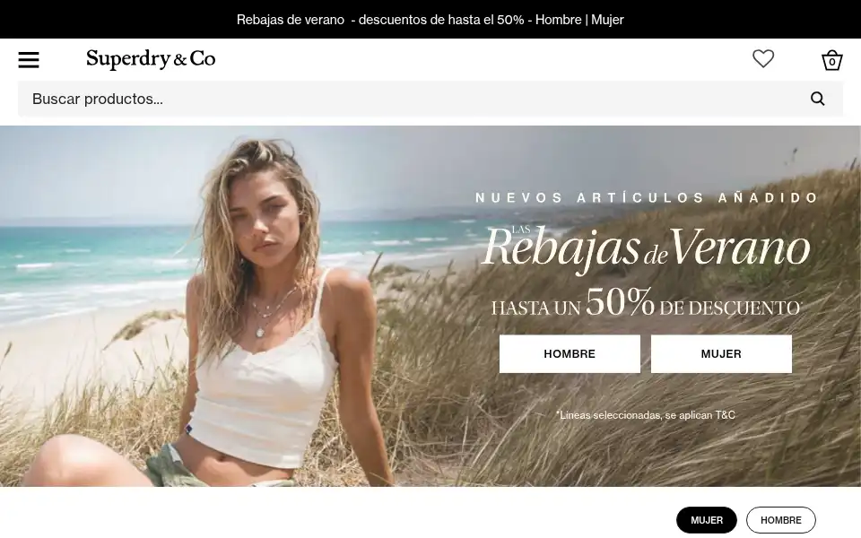 Screenshot of superdry.es