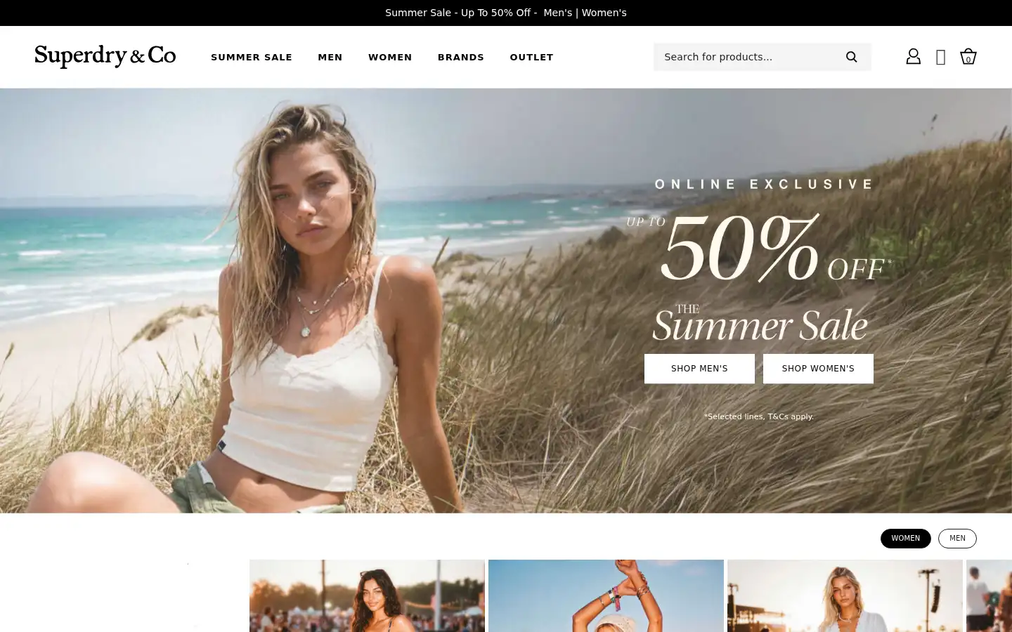 Screenshot of superdry.ie