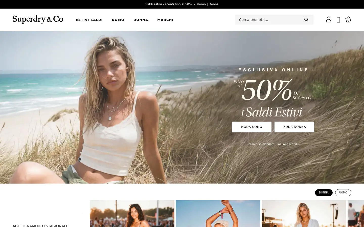 Screenshot of superdry.it