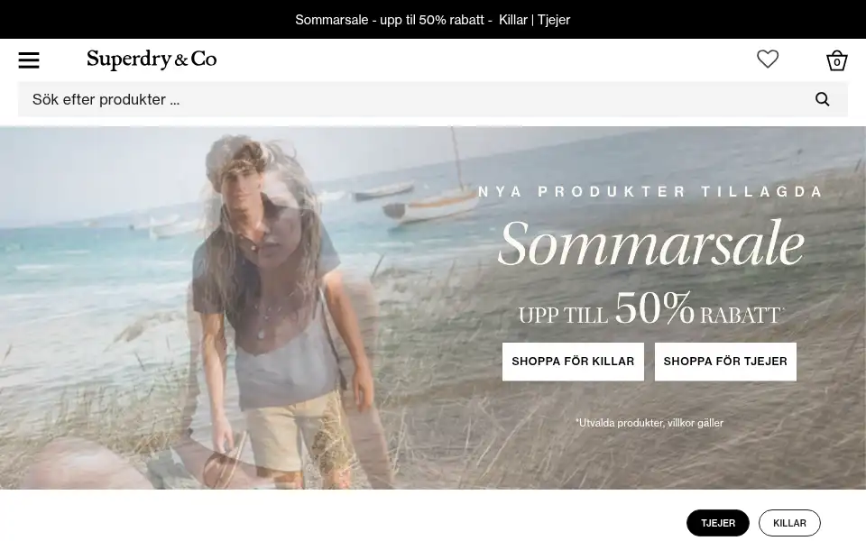 Screenshot of superdrystore.se