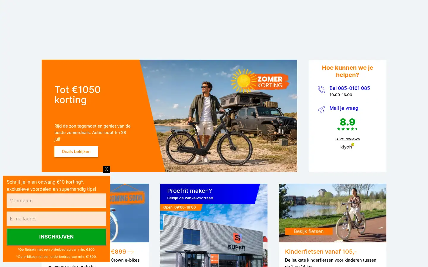 Screenshot of superfietsen.nl