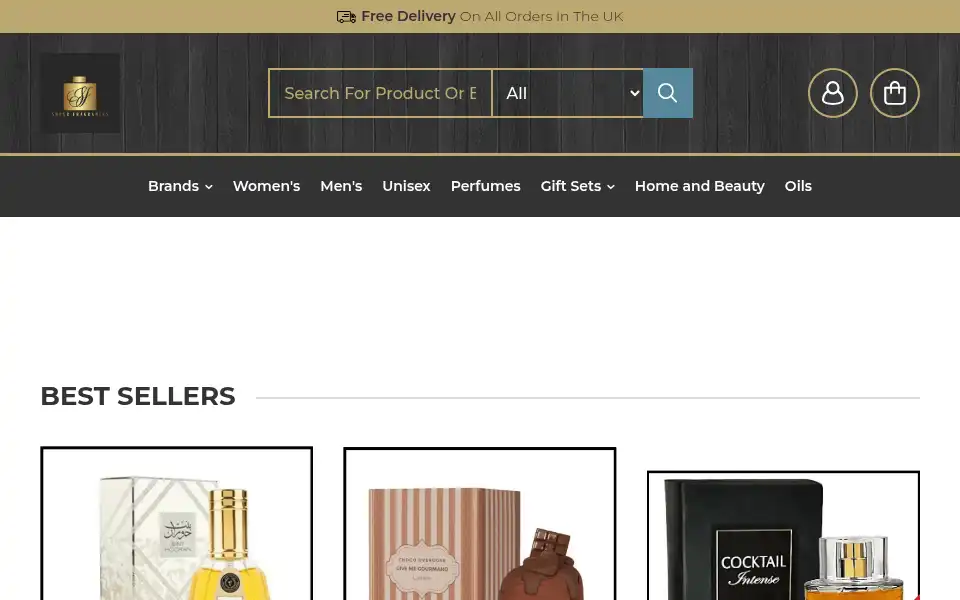 Screenshot of superfragrances.co.uk