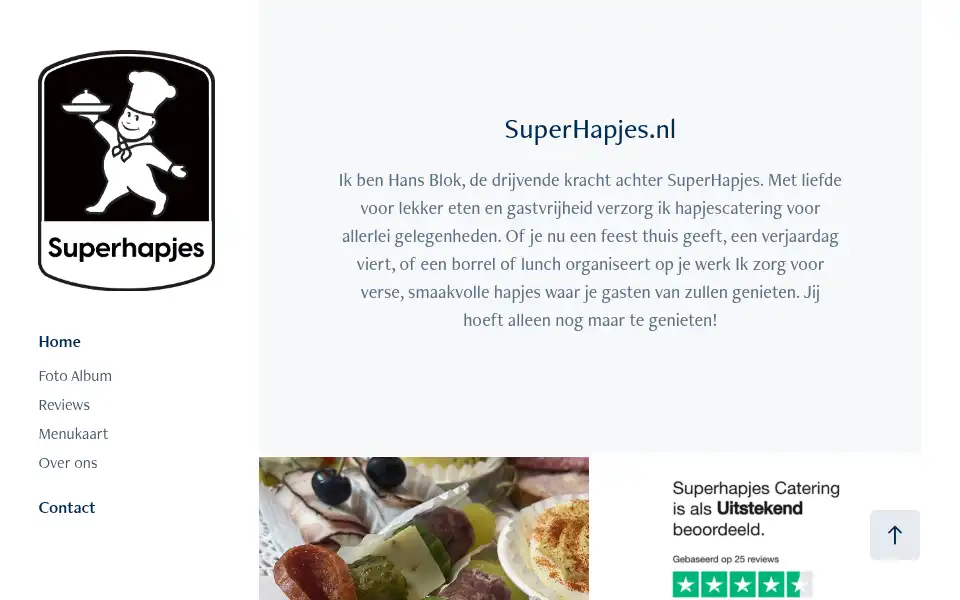 Screenshot of superhapjes.nl