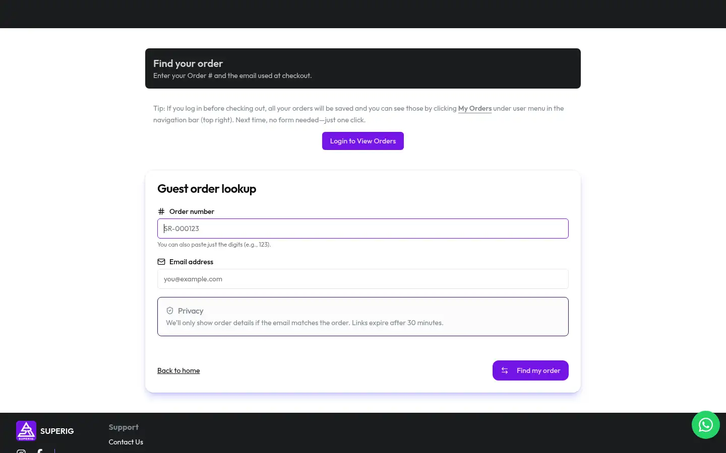 Screenshot of superig.co.uk
