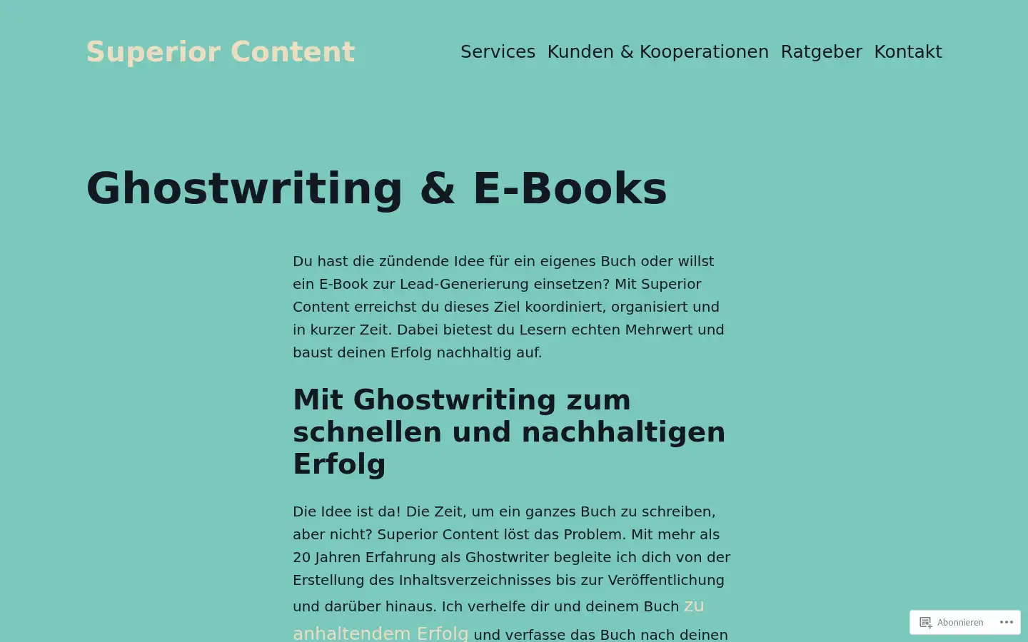 Screenshot of superior-content.de