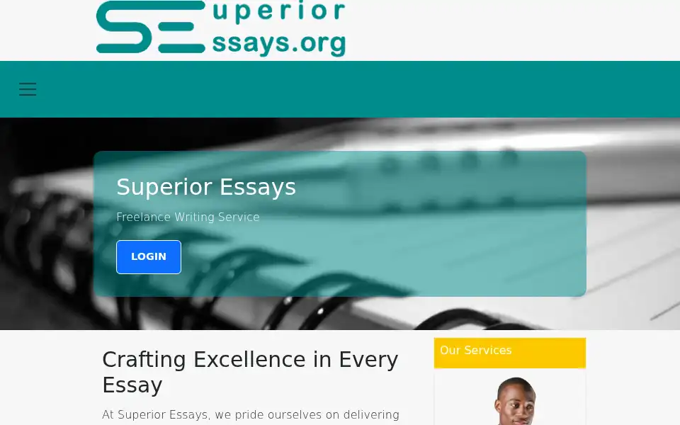 Screenshot of superioressays.org