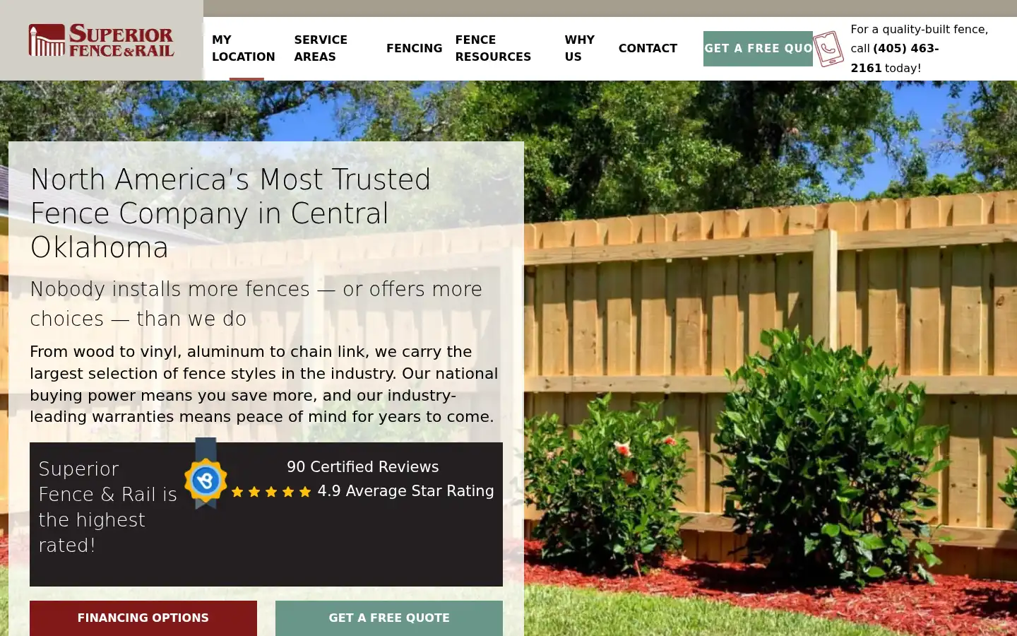 Screenshot of superiorfenceandrail.com